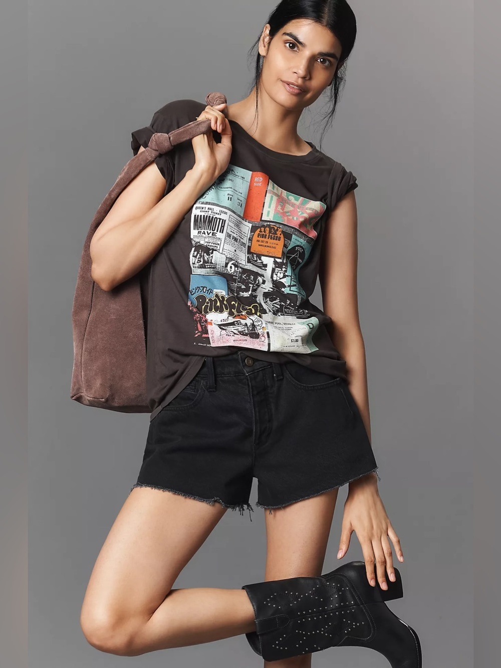 NWT Sold Out Anthropologie Letluv Pink Floyd Graphic Tee ~ Size S